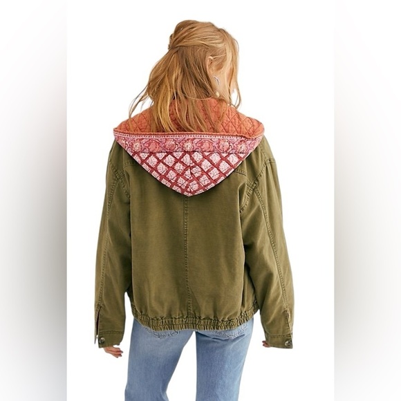 Free People We The Free Military Bomber Jacket - Picture 2 of 13